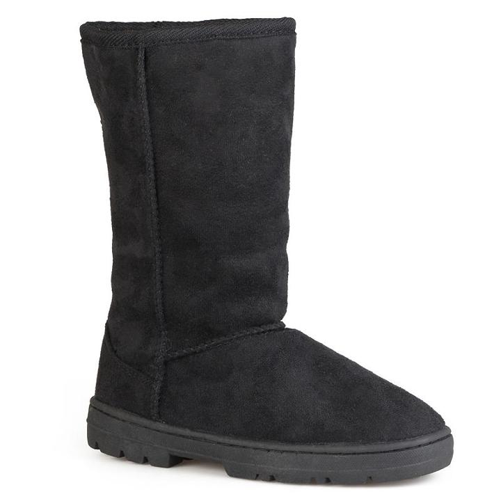Journee Collection Lug Sole Women's Midcalf Boots, Girl's, Size: Medium (8.5), Black