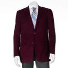 Men's Adolfo Slim-fit Wale Corduroy Sport Coat, Size: 44 - Regular, Red Other
