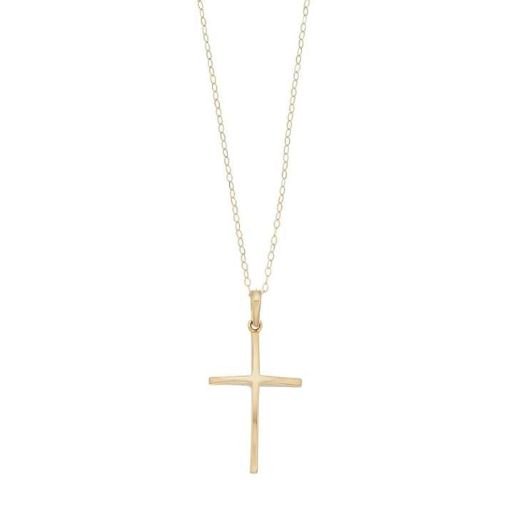14k Gold Cross Pendant Necklace, Women's, Size: 18