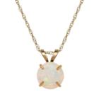 Everlasting Gold Lab-created Opal 10k Gold Pendant Necklace, Women's, White
