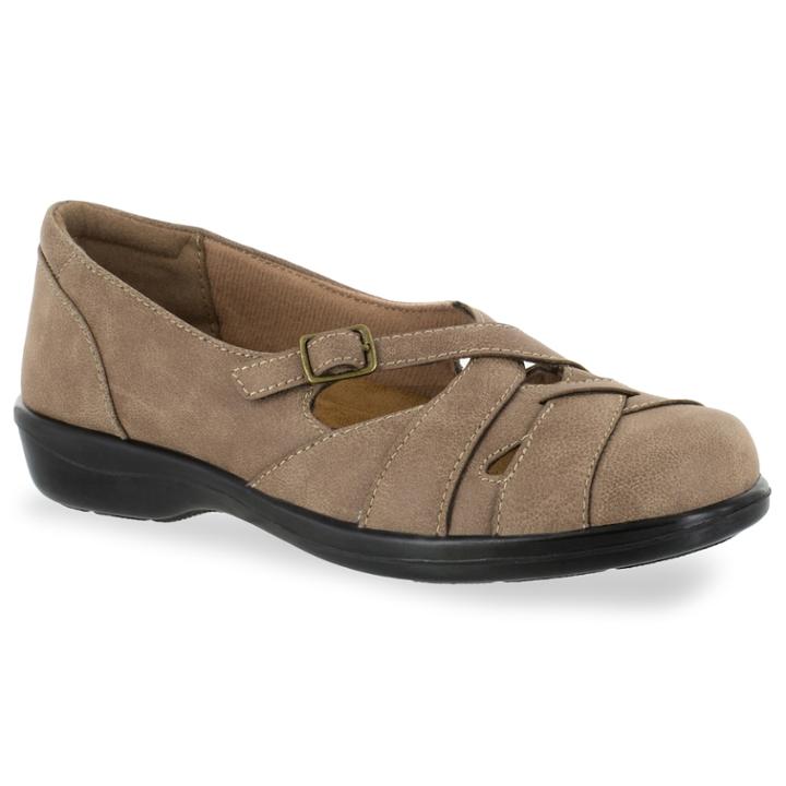 Easy Street Sync Women's Flats, Size: 8.5 Ww, Beige