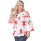Women's White Mark Cold-shoulder Top, Size: Xl
