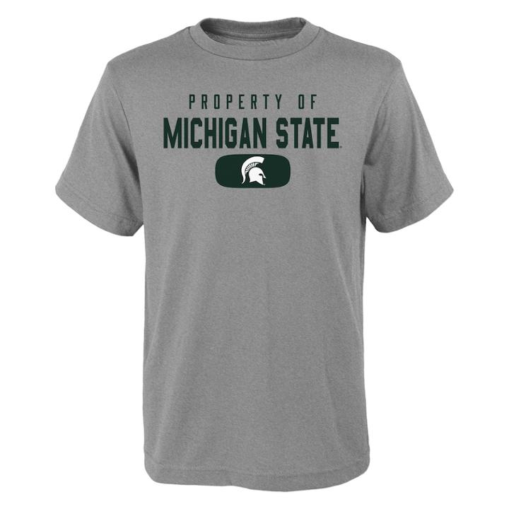 Boys 4-18 Michigan State Spartans Property Of Tee, Size: 4-5, Grey