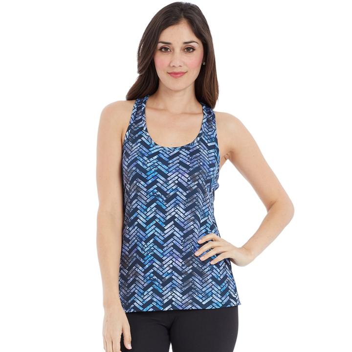 Women's Marika Remix Racerback Tank, Size: Small, Blue (navy)