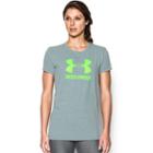 Women's Under Armour Sportstyle Crew Short Sleeve Tee, Size: Medium, Dark Grey