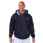 Big & Tall Champion Full-zip Fleece Hoodie, Men's, Size: Xxl Tall, Blue (navy)