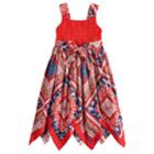 Girls 4-6x Blueberi Boulevard Patriotic Handkerchief-hem Sundress, Size: 6x, Red