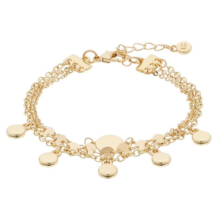 Lc Lauren Conrad Multi Strand Disc Charm Bracelet, Women's, Gold