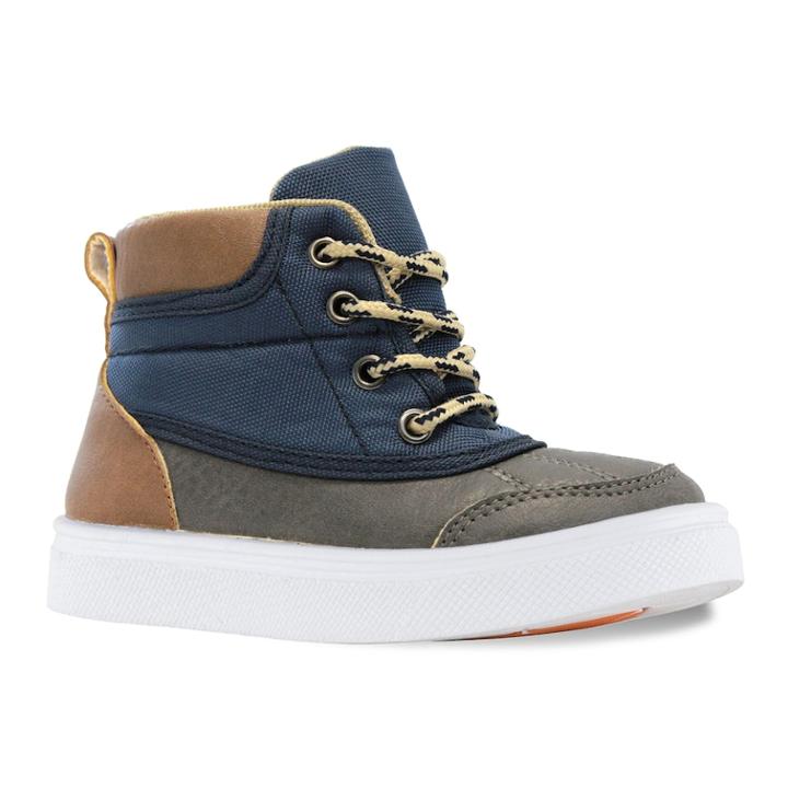 Oomphies Julian Toddler Boys' Sneaker Boots, Size: 8 T, Blue (navy)