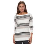 Women's Croft & Barrow&reg; Button-shoulder Top, Size: Small, Lt Beige
