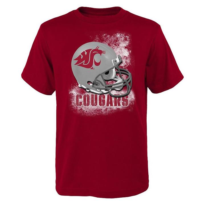Boys 8-20 Washington State Cougars Helmet Tee, Boy's, Size: M(10-12), Red