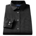 Men's Croft & Barrow&reg; Slim-fit Easy Care Spread-collar Dress Shirt, Size: 18.5-34/35, Black