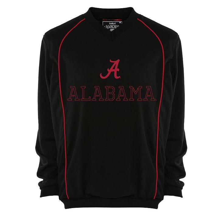Men's Franchise Club Alabama Crimson Tide Thermatec Pullover, Size: Xl, Black