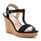 Style Charles By Charles David Link Women's T-strap Wedge Sandals, Size: 9, Black