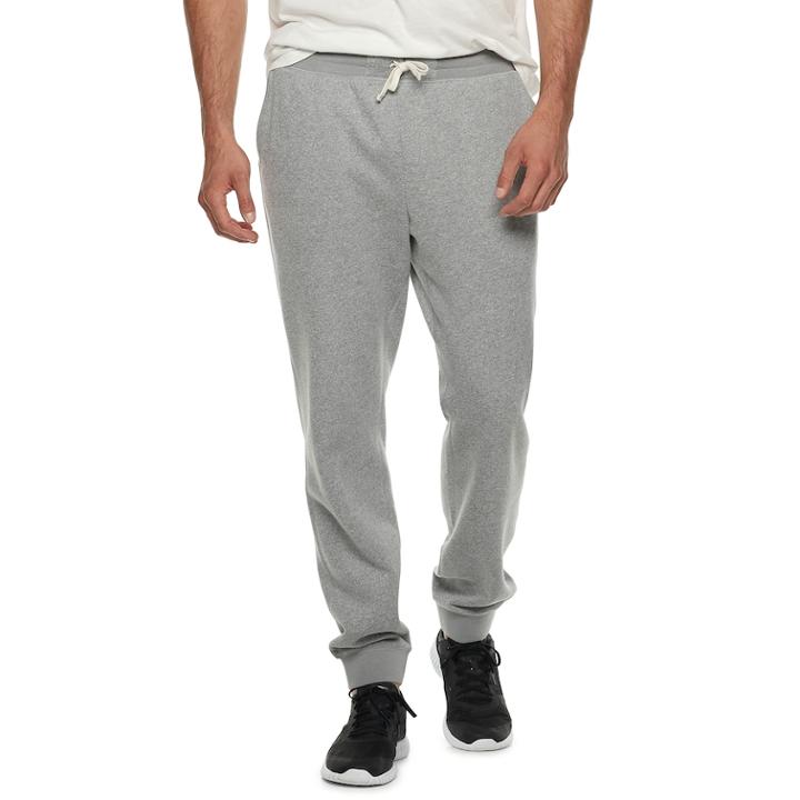 Big & Tall Sonoma Goods For Life™ Supersoft Modern-fit Fleece Jogger Pants, Men's, Size: Xxl Tall, Med Grey