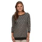 Women's Dana Buchman Zigzag Sweater, Size: Medium, Med Beige