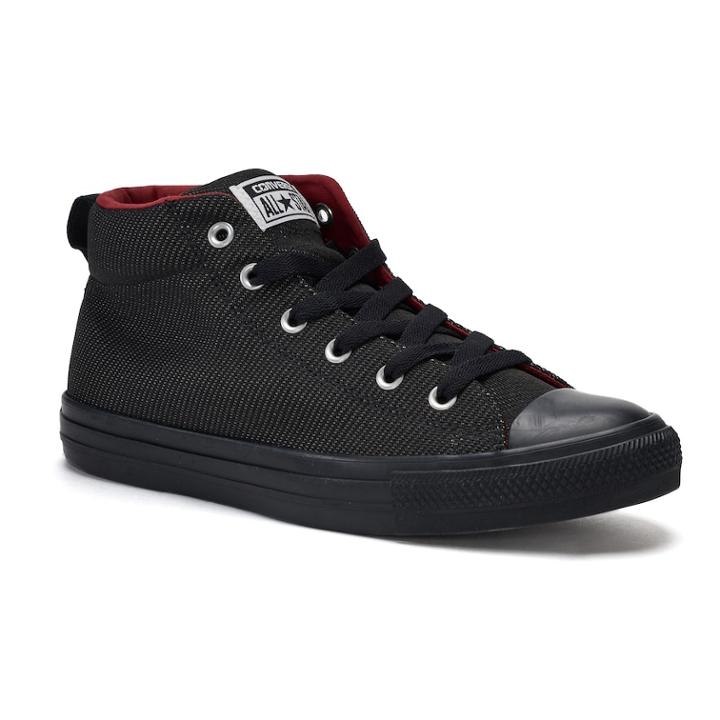 Men's Converse Chuck Taylor All Star Street Mid Sneakers, Size: 11, Black