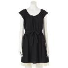 Women's Lc Lauren Conrad Lace Hem Pleated Shift Dress, Size: Small, Black