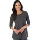 Women's Apt. 9&reg; Printed 3/4 Sleeve Top, Size: Medium, Chevron