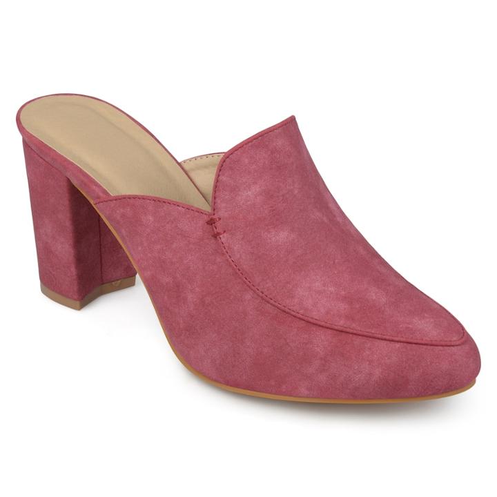 Journee Collection Trove Women's High Heel Mules, Size: Medium (8.5), Med Red