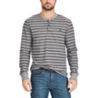 Big & Tall Chaps Classic-fit Striped Waffle-weave Henley, Men's, Size: 4xb, Grey