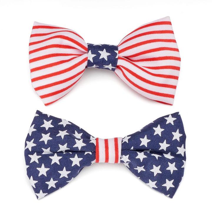2-pk. Stars & Stripes Bow Hair Clips, Women's, Multicolor
