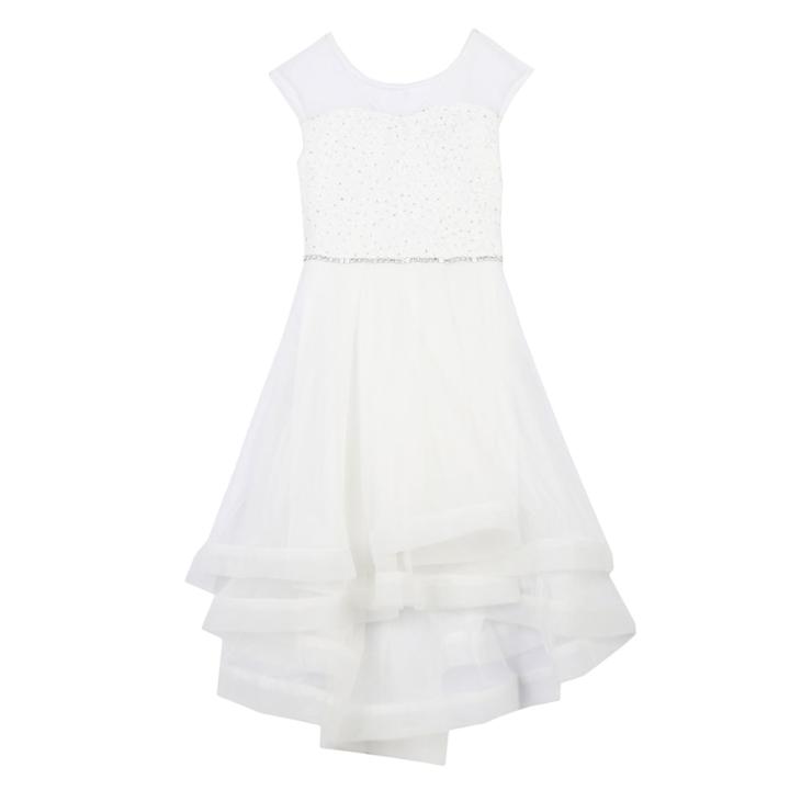 Girls 7-16 Speechless Floral Lace Bodice Dress, Size: 8, White