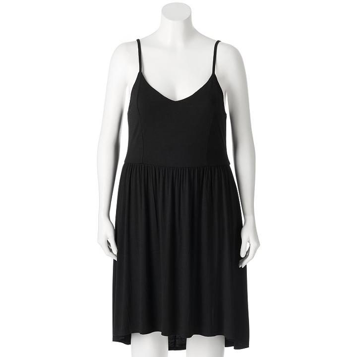 Juniors' Plus Size So&reg; High-low Strappy Dress, Girl's, Size: 1xl, Black
