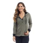 Women's Marika Wren Half-zip Hoodie, Size: Small, Dark Green