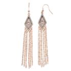Jennifer Lopez Dangle Chain Crystal Earrings, Women's, Med Pink