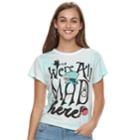 Disney's Alice In Wonderland Juniors' We're All Mad Here Tie-dye Crop Tee, Teens, Size: Small, Green