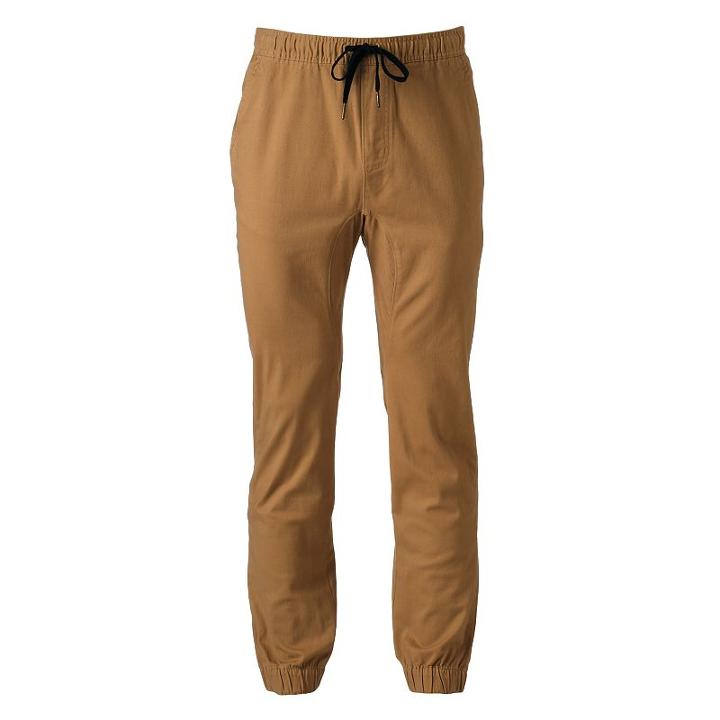 Men's Hollywood Jeans Ronan Twill Jogger Pants, Size: Small, Brown Oth