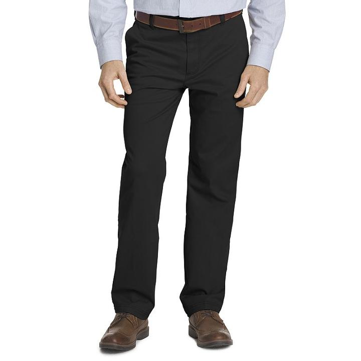 Men's Izod Classic-fit Performance Flat-front Pants, Size: 29x30, Black