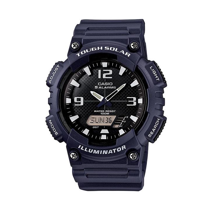 Casio Men's Tough Solar Illuminator Analog & Digital Watch, Blue