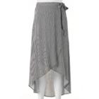 Juniors' Joe B Stripe Tie Side Maxi Skirt, Girl's, Size: Large, White Oth
