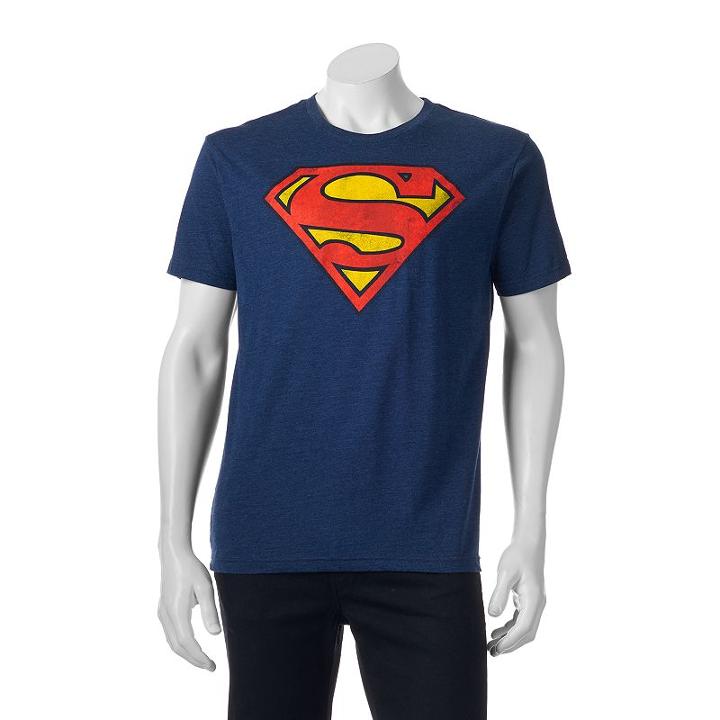 Men's Superman Tee, Size: Xl, Med Blue