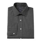 Croft & Barrow, Men's &reg; Fitted Solid Easy Care Spread-collar Dress Shirt, Size: 18-34/35, Black