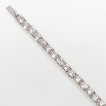 Diamonluxe Sterling Silver 8 1/2-ct. T.w. Simulated Diamond Tennis Bracelet, Women's, White