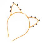Halloween Bell Cat Ears Headband, Women's, Orange