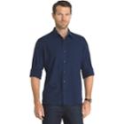 Big & Tall Van Heusen Untucked Slim-fit Button-down Shirt, Men's, Size: Xxl Tall, Blue Other
