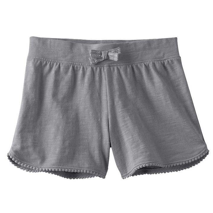 Girls 4-10 Jumping Beans&reg; Solid Dolphin-hem Shorts, Girl's, Size: 8, Dark Grey