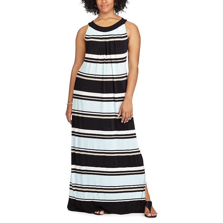 Plus Size Chaps Striped Jersey Maxi Dress, Women's, Size: 16 W, Ovrfl Oth