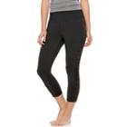 Women's Gaiam Om High Waisted Mesh Yoga Capri Leggings, Size: Large, Oxford
