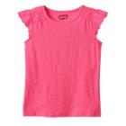 Jumping Beans, Girls 4-10 &reg; Eyelet Flutter Tee, Girl's, Size: 10, Med Pink