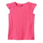 Jumping Beans, Girls 4-10 &reg; Eyelet Flutter Tee, Girl's, Size: 10, Med Pink