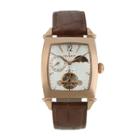 Peugeot Automatic Leather Skeleton Watch - Mk901rg, Brown