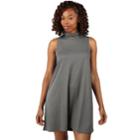 Women's Soybu Frolic Mock Neck Dress, Size: Medium, Med Grey