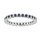Stacks And Stones Sterling Silver Lab-created Sapphire Stack Ring, Women's, Size: 10, Blue