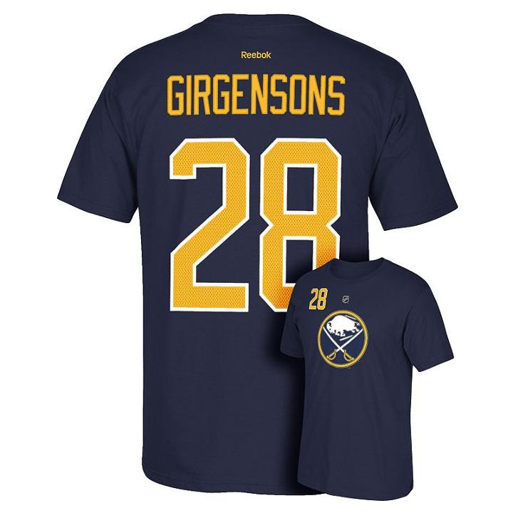 Men's Reebok Buffalo Sabres Zemgus Girgensons Premier Tee, Size: Xl, Blue