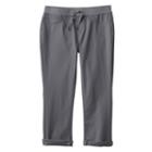Girls 7-16 & Plus Size So&reg; Ribbed Waist Jean Capris, Girl's, Size: 10, Dark Grey